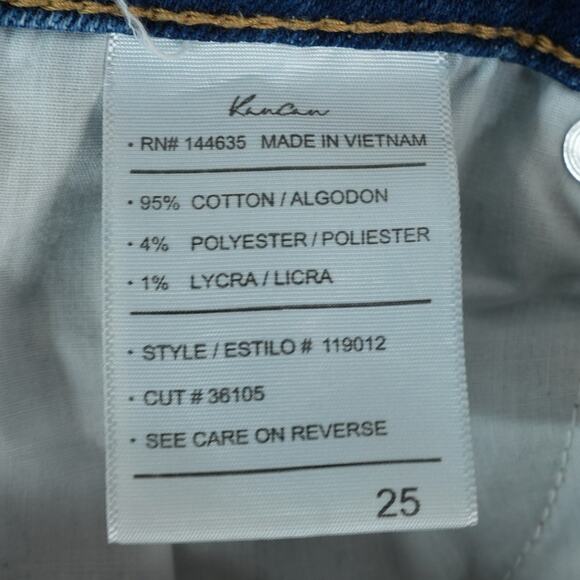 KanCan Skinny Jeans Womens 25 Blue High Rise Medium Backed Destructed Distressed - Picture 11 of 11